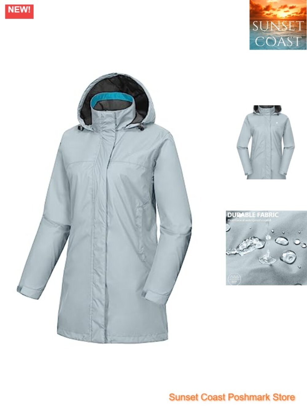 Little Donkey Andy Women's Waterproof Rain Jacket Lightweight Packable Hooded